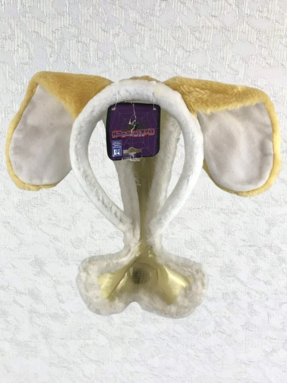 Dog Novelty Maya-Lulu Mask Headband White & Gold Faux Fur One Size